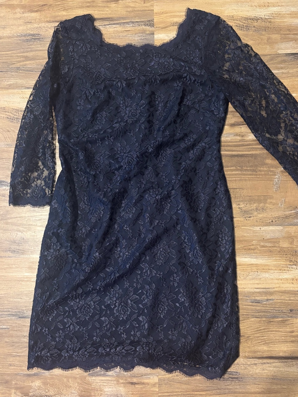 Simply Liliana Black Lace Long Sleeve Sheath Dress